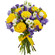 букет желтых роз и синих ирисов. Испания